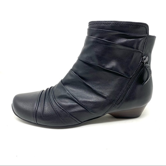 Ziera Shoes Ziera Crystal Black Leather Ankle Boots Poshmark